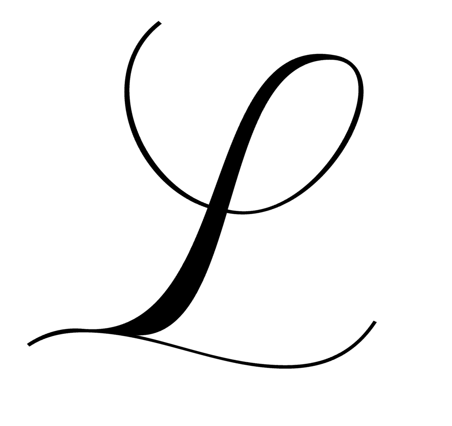 L Monogram Letter Initial Abigaile Font Vinyl Decal Sticker For Home Cup a1716