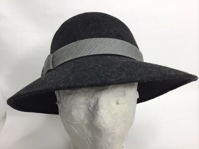 GOORIN BROS. WOMENS CLOCHE 100% Wool Black Gray HAT SZ  display picture 1