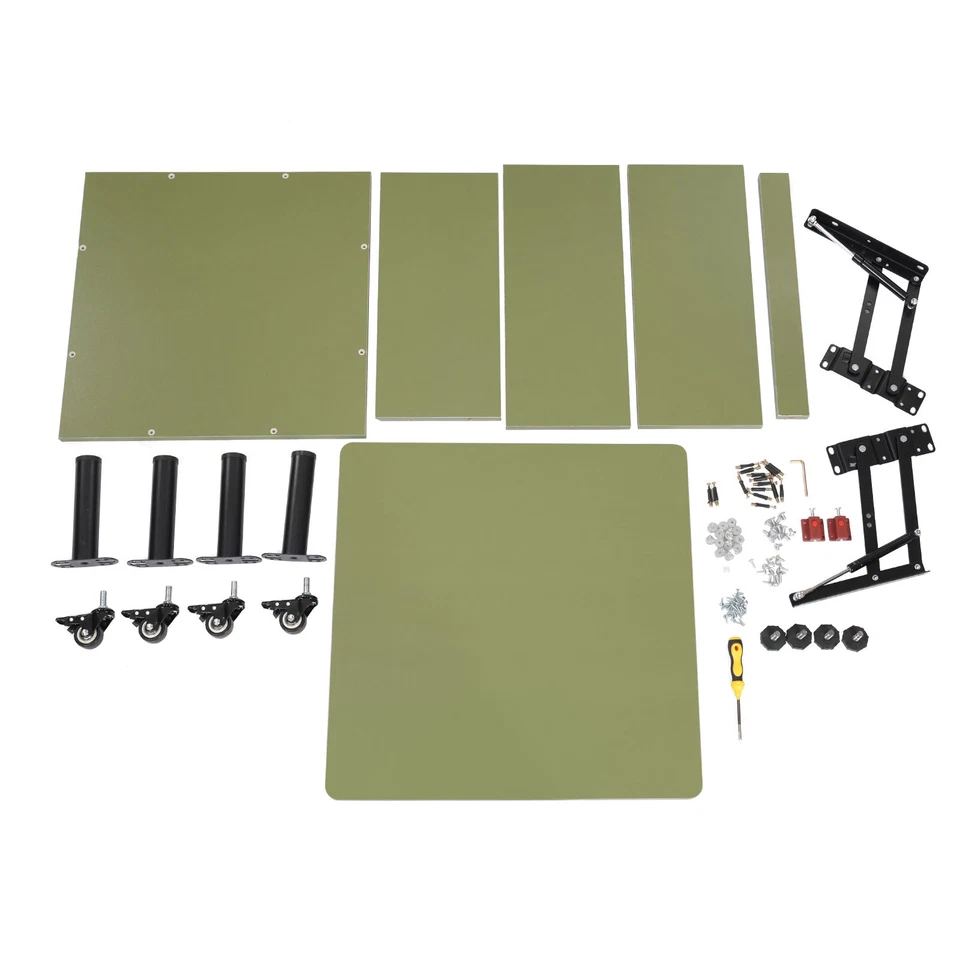 Coffee Table W/ Storage Adjustable Height End Side Table Moveable Wood Organizer - Image 3 of 4