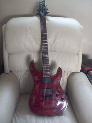Schecter Diamond Series Damien Special Electric Base Guitar Cherry 6 String USA 