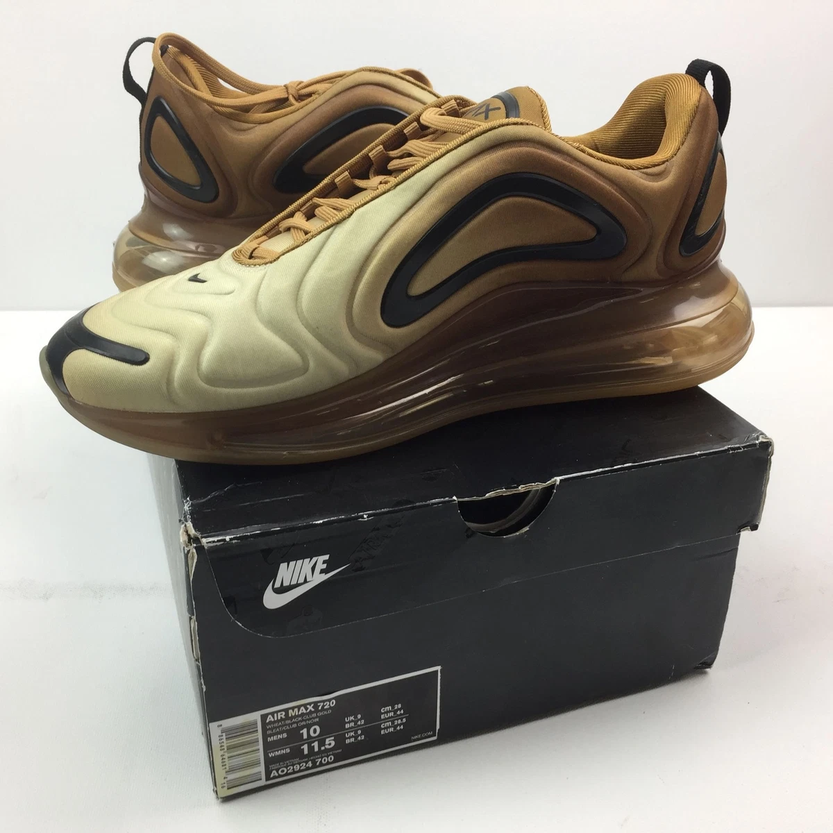 Plicht milieu Huisdieren Nike Mens Air Max 720 A02924-700 Gold Lace Up Low Top Sneaker Shoes Size 10  886548646814 | eBay