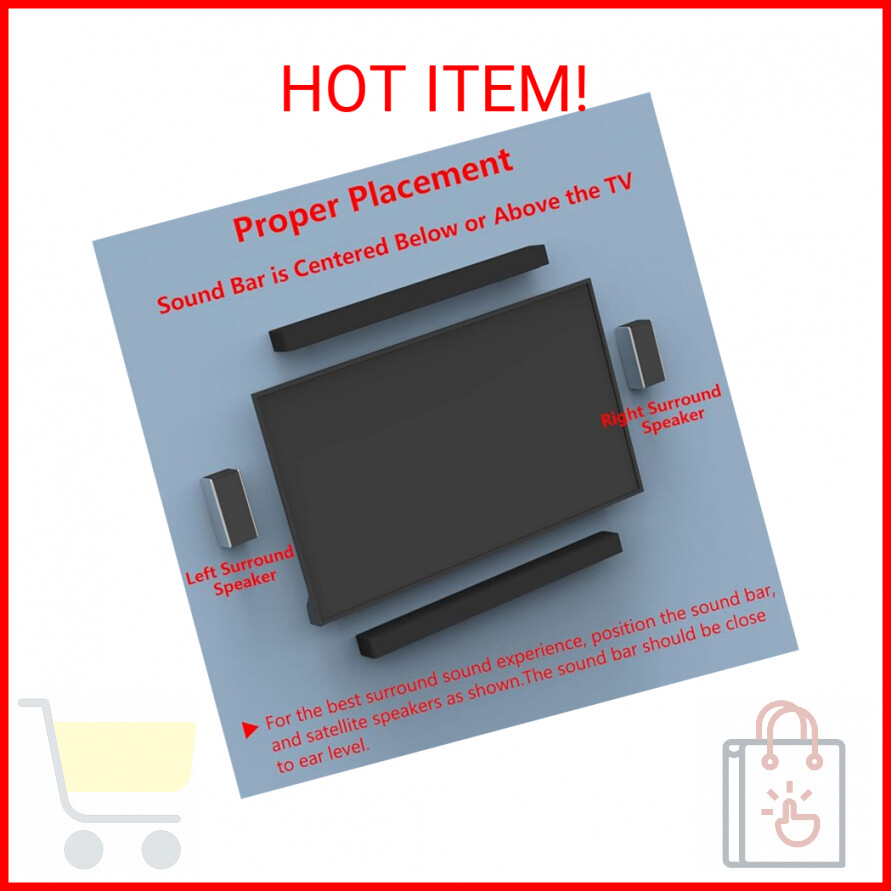 Satellite Speaker Mount, Compatible with Vizio, Sony, Klipsch, Panasonic, Samsun