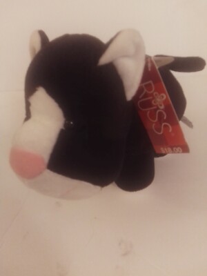 Russ Chubby Chums Tuxedo Cat Black and White Mint With all Tags