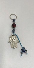 Hamsa Fatima Hand Pendant Key Chain Charm Feng Shui Evil Eye Protect Fish New