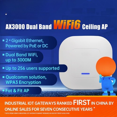 WiFi6 Ceiling AP Dual Band Wireless Access Point AX3000 Support 802.3at PoE - 第 7/8 張圖片