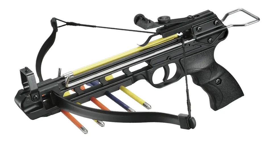POLAR BEAR HOME 50 lb Aluminum Archery Pistol Hunting Crossbow bow + 5 Arrows 150 80 Mini