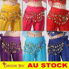 Kids Girls Belly Bollywood Dance Coins Hip Scarf Skirt Wrap Belt Costume