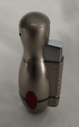Vintage Bowling Pin Cigarette Lighter Not Tested Silver Blue Green Red 3" — photo 1