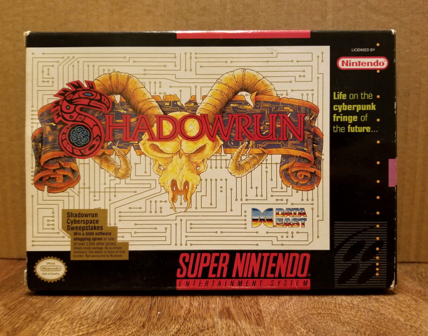 Shadowrun (SNES NTSC, 1993, CIB), Good condition - Authentic