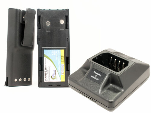 2x Battery + Charger for Motorola GP88, LTS2000, HNN9628A, CP250 NICD 1200mAh - Foto 1 di 1