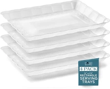 - Plastic Trays for Serving , White Serving Trays for Party, Plastic Serving Tra