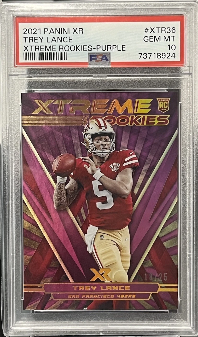 Trey Lance Panini XR Xtreme Rookies #XTR36 Purple