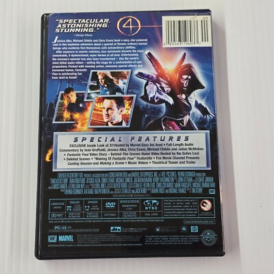 Fantastic 4 Four (DVD, 2005, Widescreen) Jessica Alba, Chris Evans