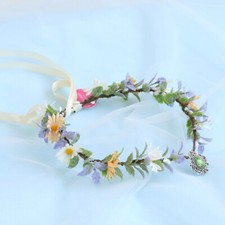 Flower Headband Gem Garland Bridal Luxury Wedding Headwear Tiara Vintage