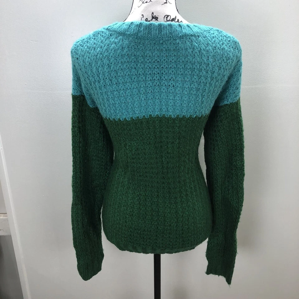MOSSIMO SUPPLY CO Round Neck Pullover Green Chunky Knit Sweater Women's Size L - Изображение 2 из 4