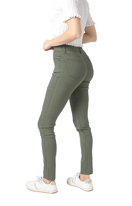 High rise top khaki jeggings