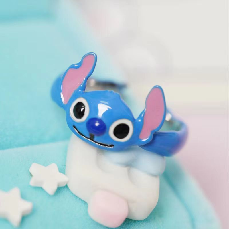 Stitch Open Ring Cartoon Cute Lilo & Stitch Ring for Women Kawaii Stitch  Jewelry