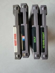 Nintendo Games Racket Attack, MLB NES, GOLF & 10 Yard Fight Lot of 4 NES Games