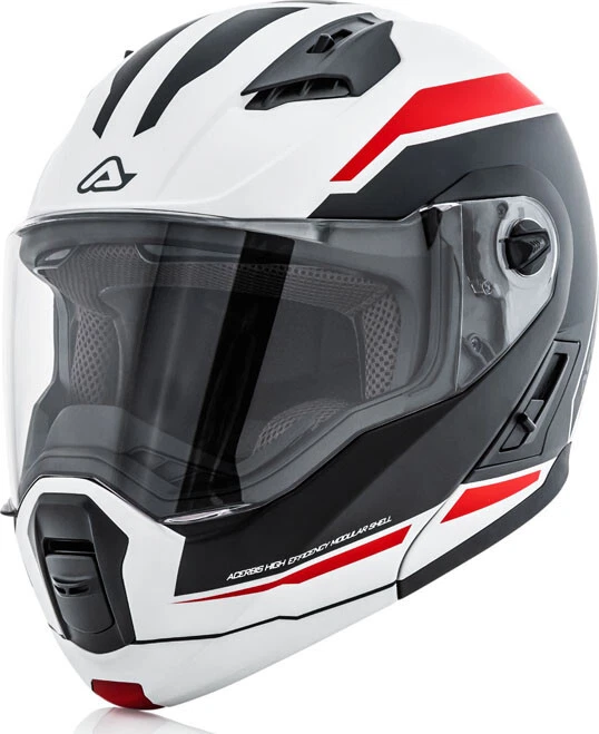 CASCO MOTO MODULARE ACERBIS DERWELL COLORE BIANCO - ROSSO TG XL