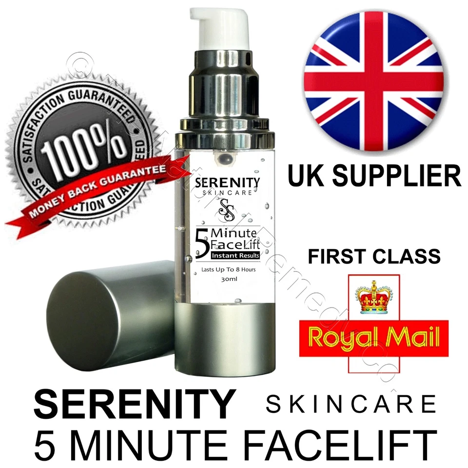 5 Minute Instant Facelift Skin Tighten Anti-Ageing Wrinkle Serum HYALURONIC ACID