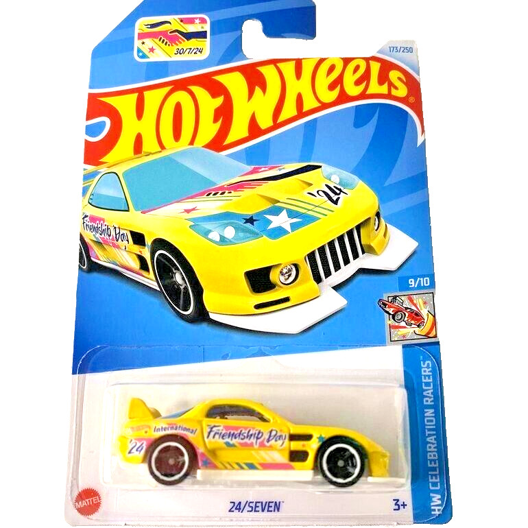 HOT WHEELS 2024 24/SEVEN YELLOW 173/250 HTB01 HW CELBRATION RACERS WEISE DESIGN