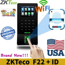 ZKTeco F22 WiFi + ID Fingerprint Access Control Attendance Clock 2.4-inch Screen