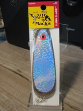 Mack's 6" Sling Blade Trolling Dodger Fishing Flasher 41151 UV Silver Tiger