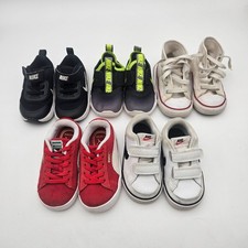 Lot of 6 Pairs Toddler Boys Shoes Nike Converse Puma Size 6 Pre Owned