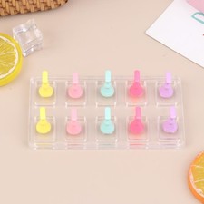 1 Set Non-Magnetic Acrylic Nail Stand For Practice And Display Double Row