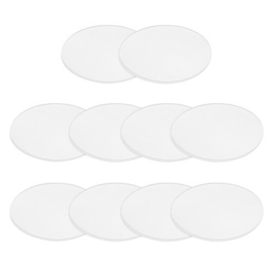 10 Pcs 38mm OD x 1mm Thick Solid Round Silicone Rubber Sheet, Translucent