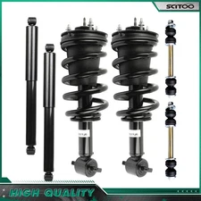 For Chevy GMC Silverado Sierra 1500 4WD Front Rear Shocks Struts Sway Bars Kit