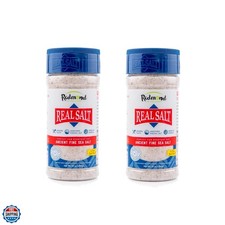 Real Sea Salt - Natural Unrefined Gluten Free Fine, 10 Ounce Shaker 2 Pack