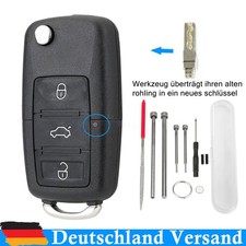 Klapp Schlüssel Rohling Ersatz Werkzeug für VW Golf 5 Polo Passat Caddy Touran
