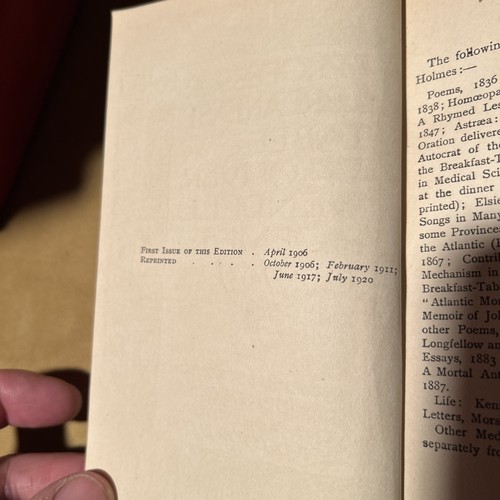 3Vols The Professor, Poet and Autocrat at the Breakfast Table O. W. Holmes Dent - Picture 6 of 8