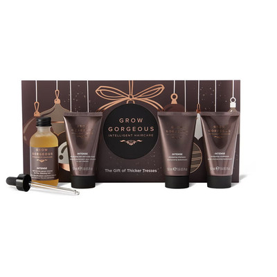 Grow Gorgeous Intense Thickening 4-Piece Gift Set Shampoo Conditioner Mask Serum