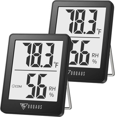Humidity Meter, 2 Pack Room Thermometer Indoor, Hygrometer with 5S Fast Refresh,