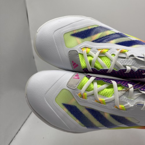 adidas Adizero Impact WP Baseball Cleats IG3476 Men’s 10 NWOB White Pink Neon - Picture 4 of 12
