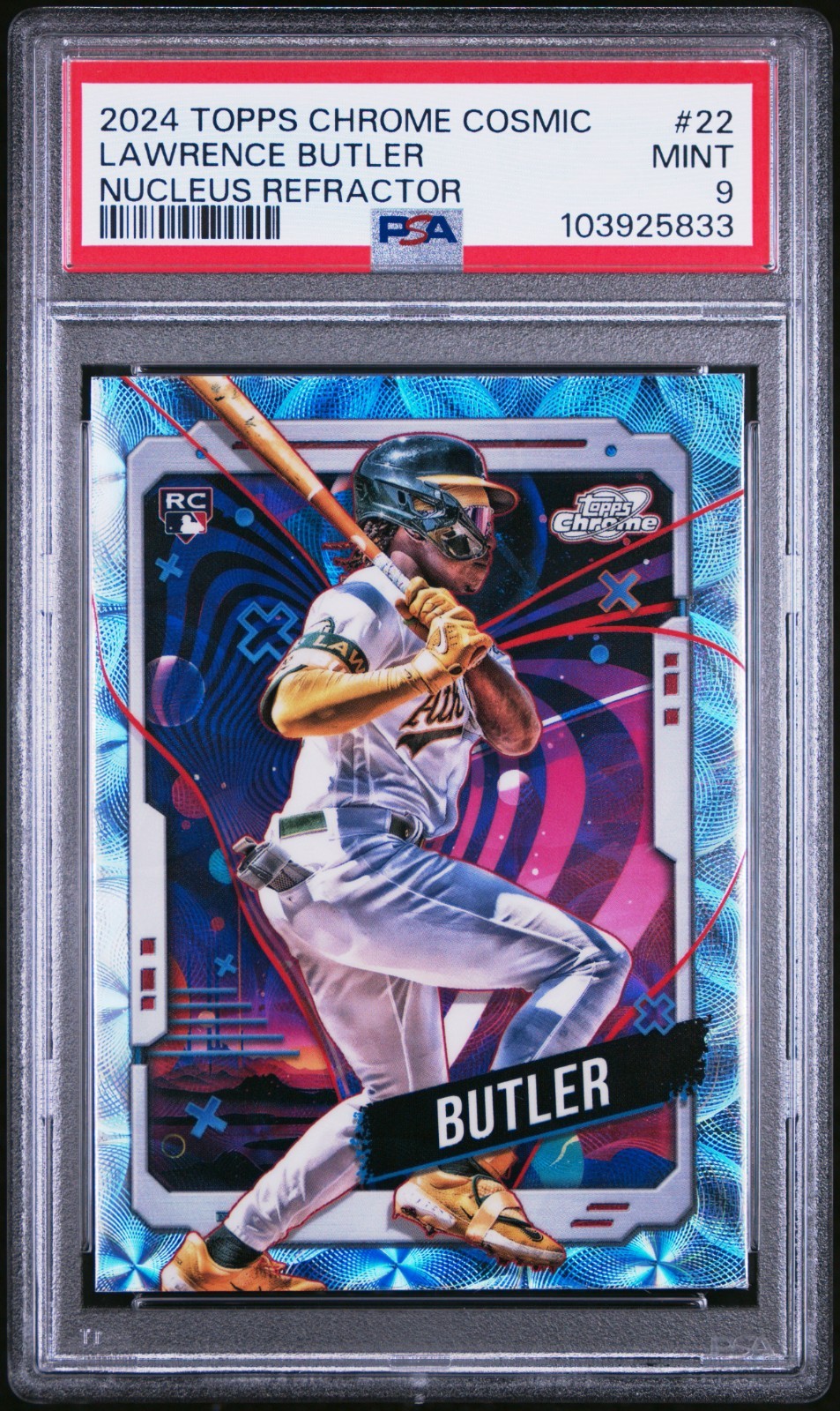 2024 Topps Chrome Cosmic Lawrence Butler Nucleus Refractor Rookie #22 PSA 9 MINT