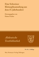 Eine Schweizer Kleinepiksammlung Aus Dem 15.Jahrhundert, Hanns Fischer