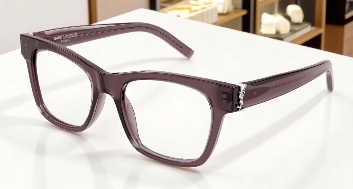 Saint Laurent Paris SL12 006 Women Eyeglasses Frame Brown Full‎ Rim 54-16-140 mm Yves Saint Laurent — SL M129 006 main image 3