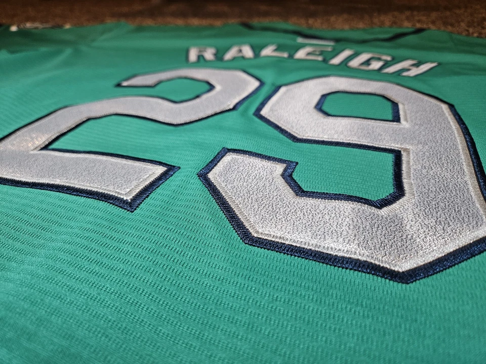 Cal Raleigh #29 Seattle Mariners Men's Aqua Jersey - Image 3 of 4