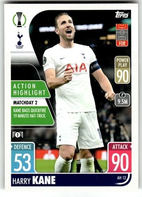 2021-22 Topps Match Attax UCL Extra - Action Highlight Harry Kane #AH 12