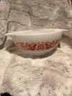 Vintage Pyrex Friendship Ovenware 2.5 Qt Red Birds Cinderella Handle Bowl