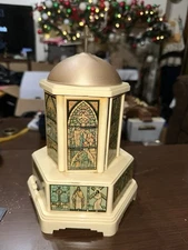 Thorens Swiss Harmony Roundelay Music Box Religious Catholic Lipstick Vanity