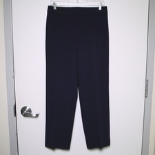 ST. JOHN - Gorgeous Navy Blue Wool Straight Leg Dress Pants - Women's Size 4