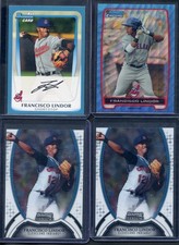 Lot of 4 2012 Francisco Lindor Rookies Bowman Bowman Ch Refr (2) Bowman Sterling