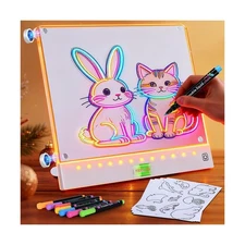 Rechargeable LED Drawing Board for Kids with 7 Colors, Lumi Board M... Fast Ship
