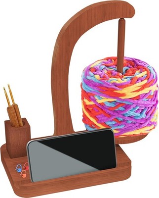 Upgraded Yarn Holder for Knitting and Crocheting,Magnetic Twirling Mechanism ...