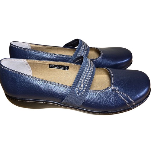 Neu ohne Karton Clarks Active Air Geraldine Q 81539 11M Mary Jane Navy Blau Leder Top - Bild 3 von 10