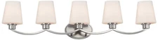Maxim Shelter 37 1/2" Wide Satin Nickel 5-Light Bath Light